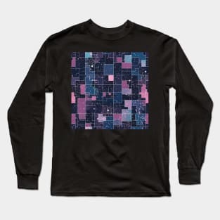 Gridlock Cosmos - Infinite Space Seamless Pattern Long Sleeve T-Shirt